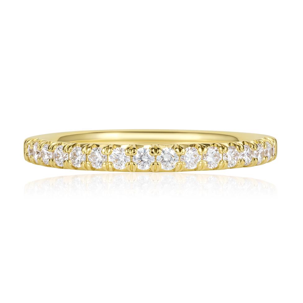 18ct Yellow Gold Diamond Half Eternity Ring 0.34ct Thumbnail Image 1