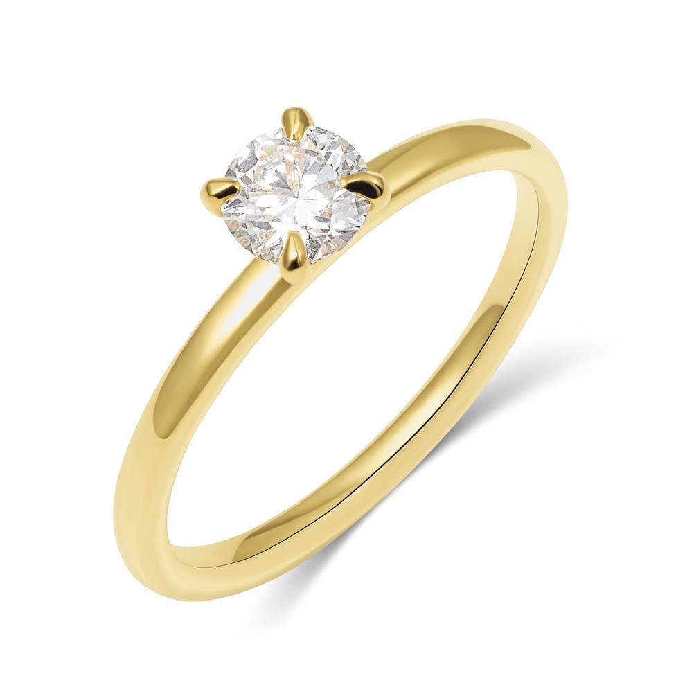18ct Yellow Gold Diamond Solitaire Engagement Ring 0.50ct  Image 1