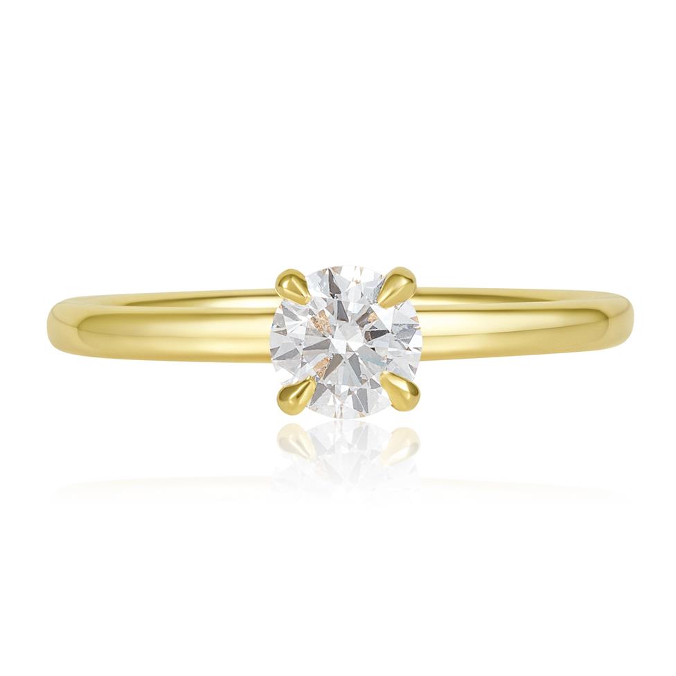 18ct Yellow Gold Diamond Solitaire Engagement Ring 0.50ct  Thumbnail Image 1