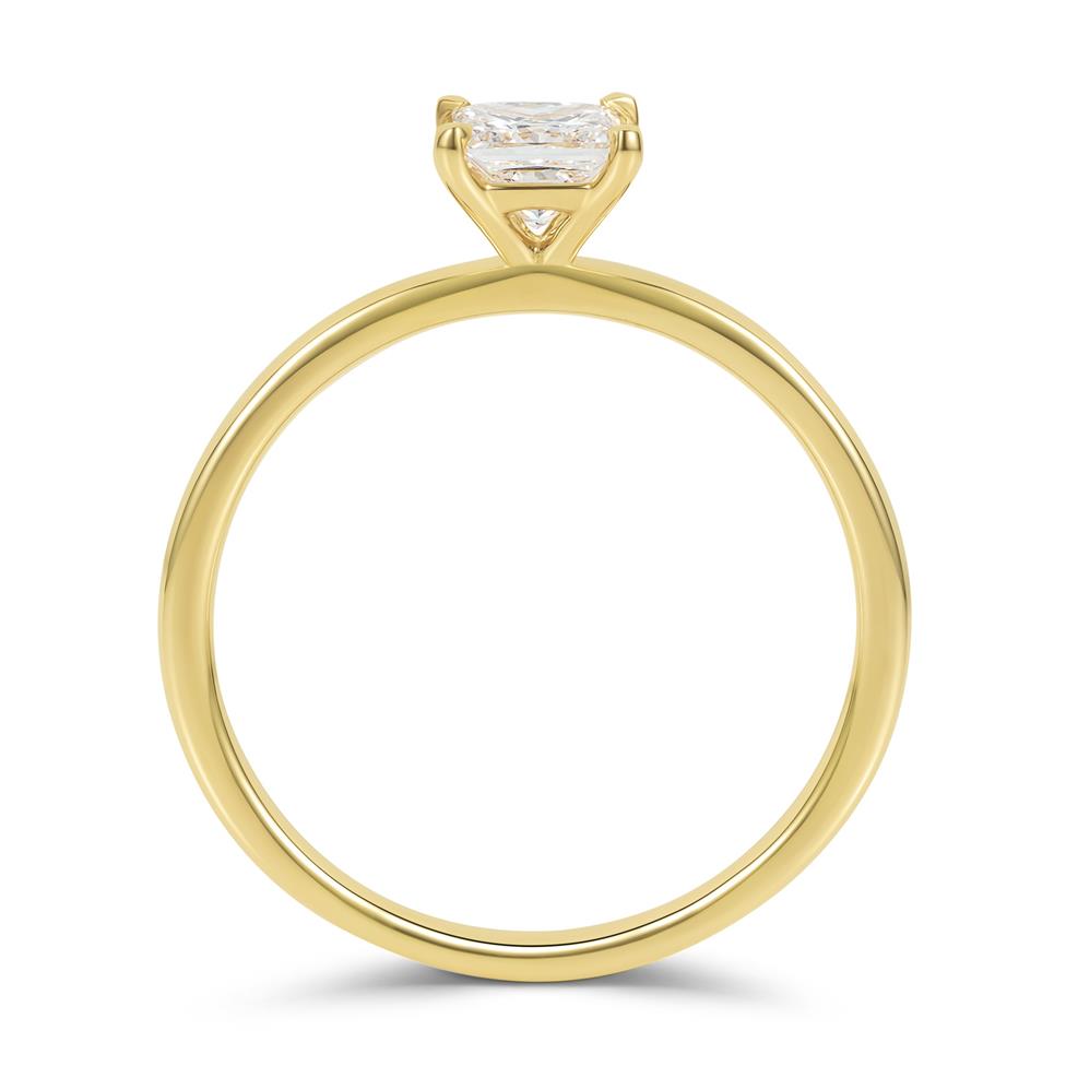 18ct Yellow Gold Princess Cut Diamond Solitaire Engagement Ring 0.50ct  Thumbnail Image 2