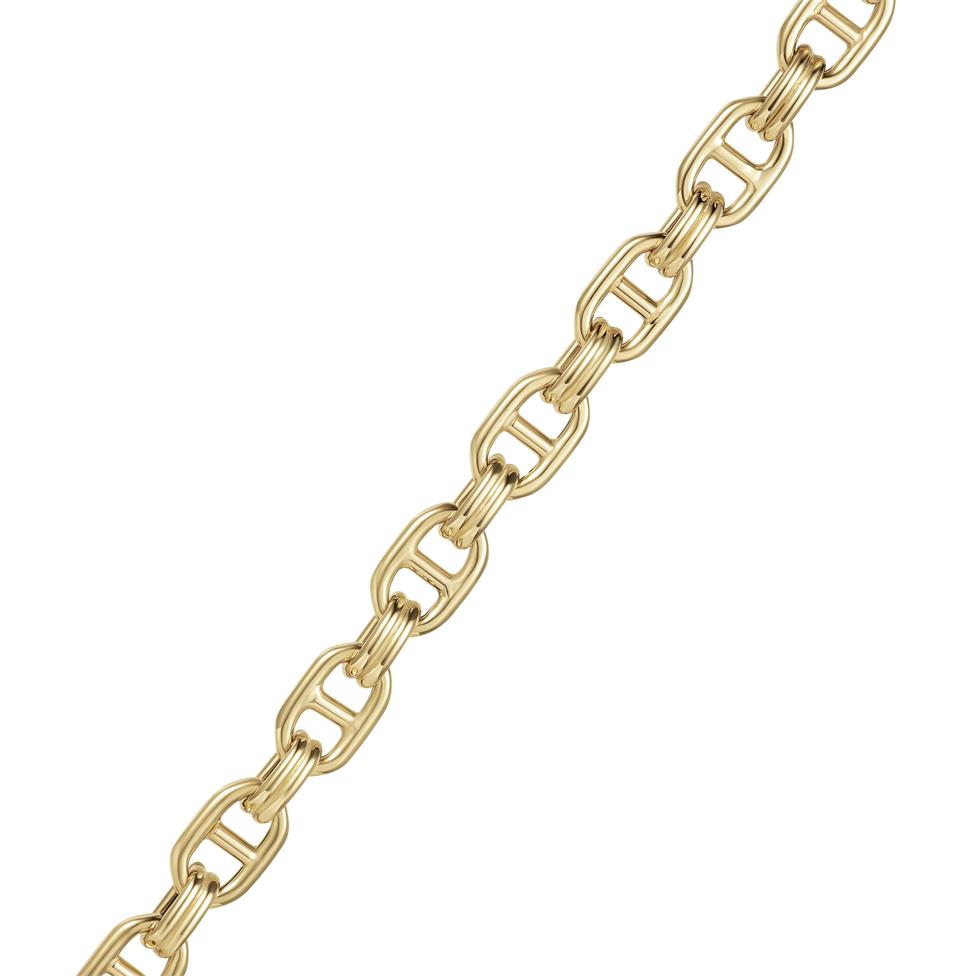 18ct Yellow Gold Anchor Link Necklace 45cm Thumbnail Image 1