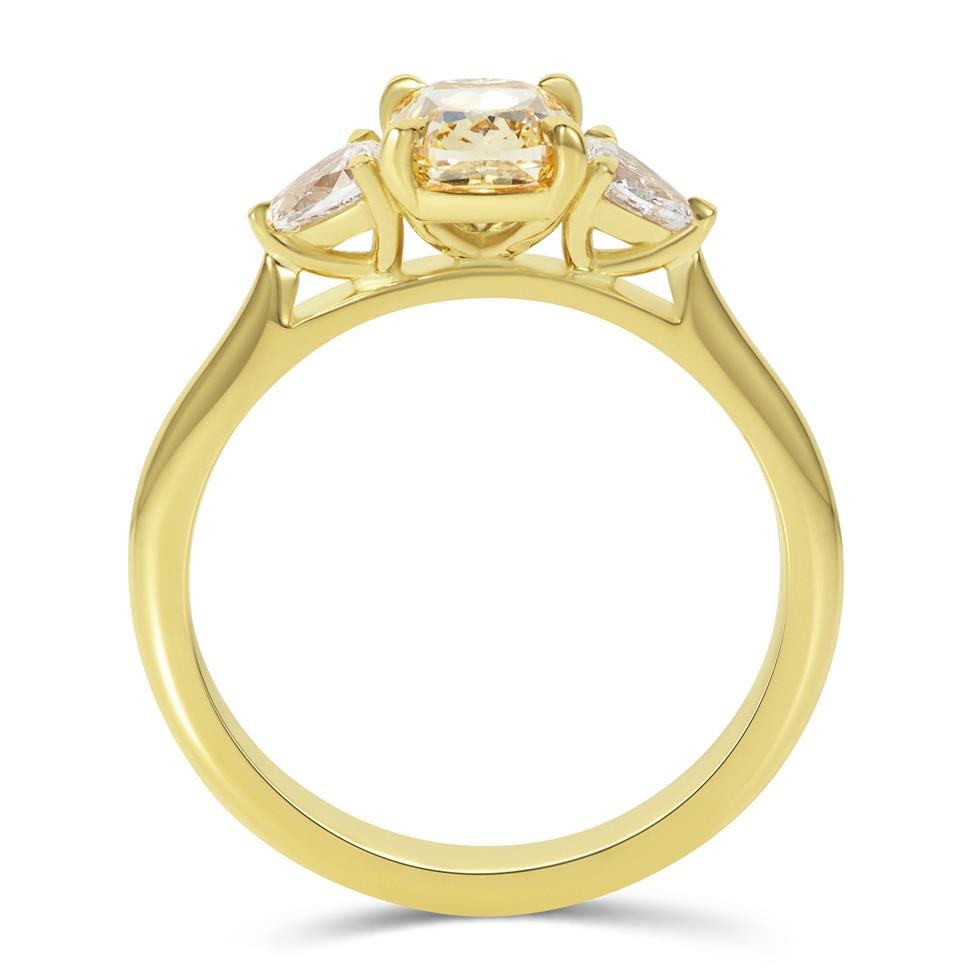 18ct Yellow Gold Fancy Yellow Diamond Engagement Ring 1.01ct Thumbnail Image 2