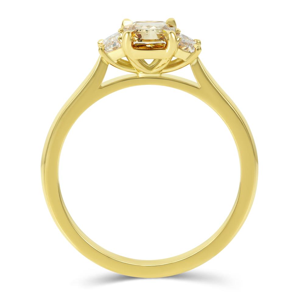 18ct Yellow Gold Fancy Yellow Diamond Engagement Ring 1.02ct Thumbnail Image 2