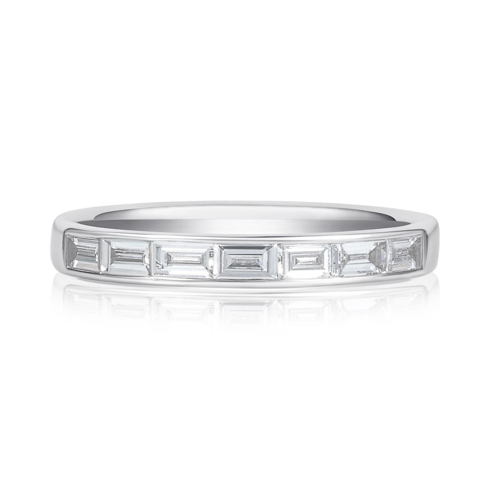 Platinum Baguette Diamond Half Eternity Ring 0.77ct Thumbnail Image 1