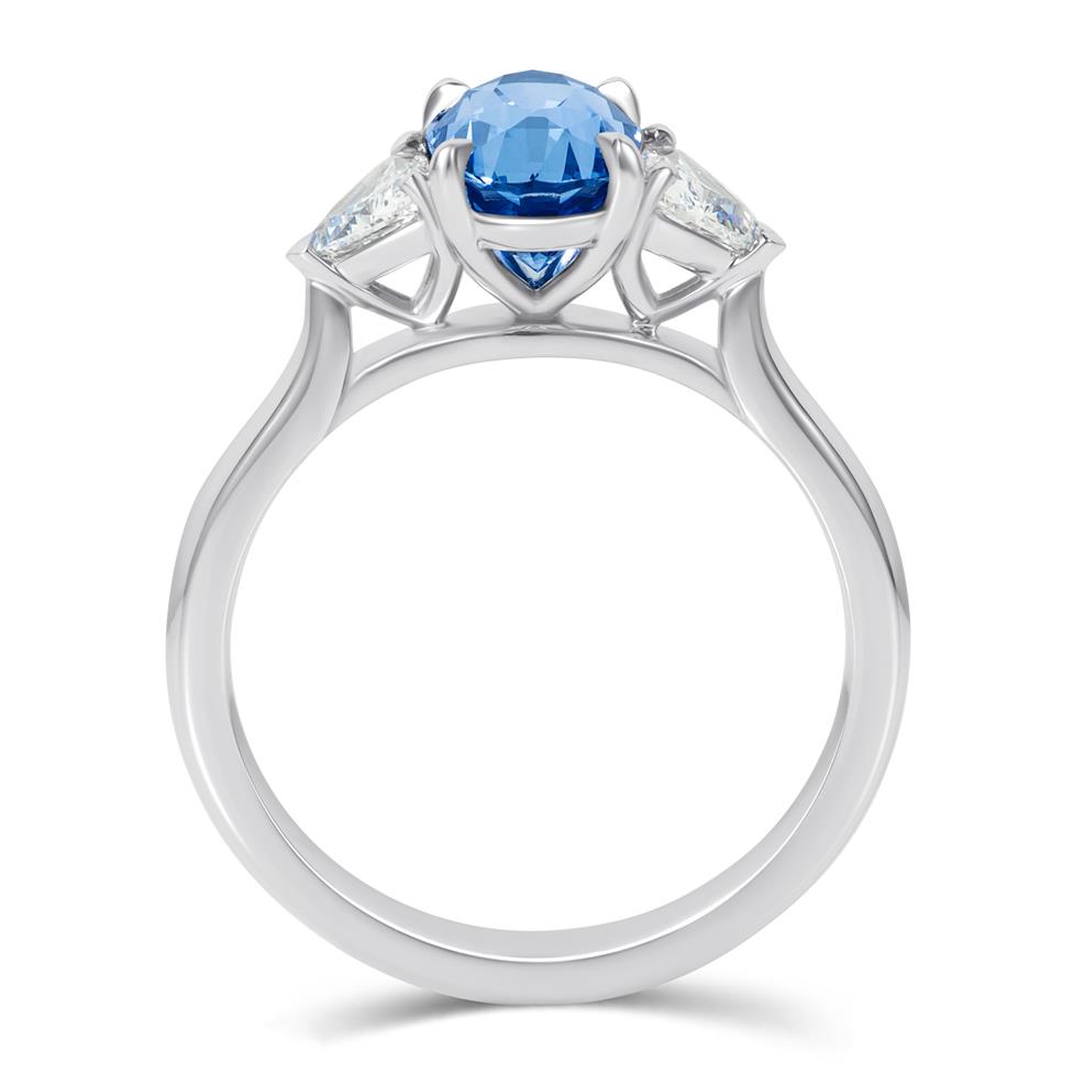 Platinum Sapphire and Diamond Engagement Ring 2.14ct Thumbnail Image 2