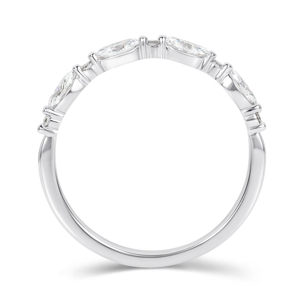 Platinum Marquise Diamond Half Eternity Ring 0.31ct Thumbnail Image 2