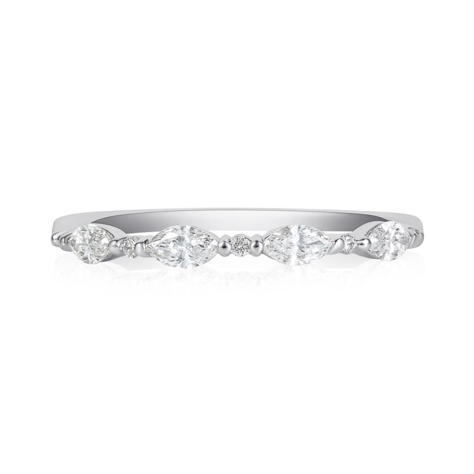 Platinum Marquise Diamond Half Eternity Ring 0.31ct Thumbnail Image 1