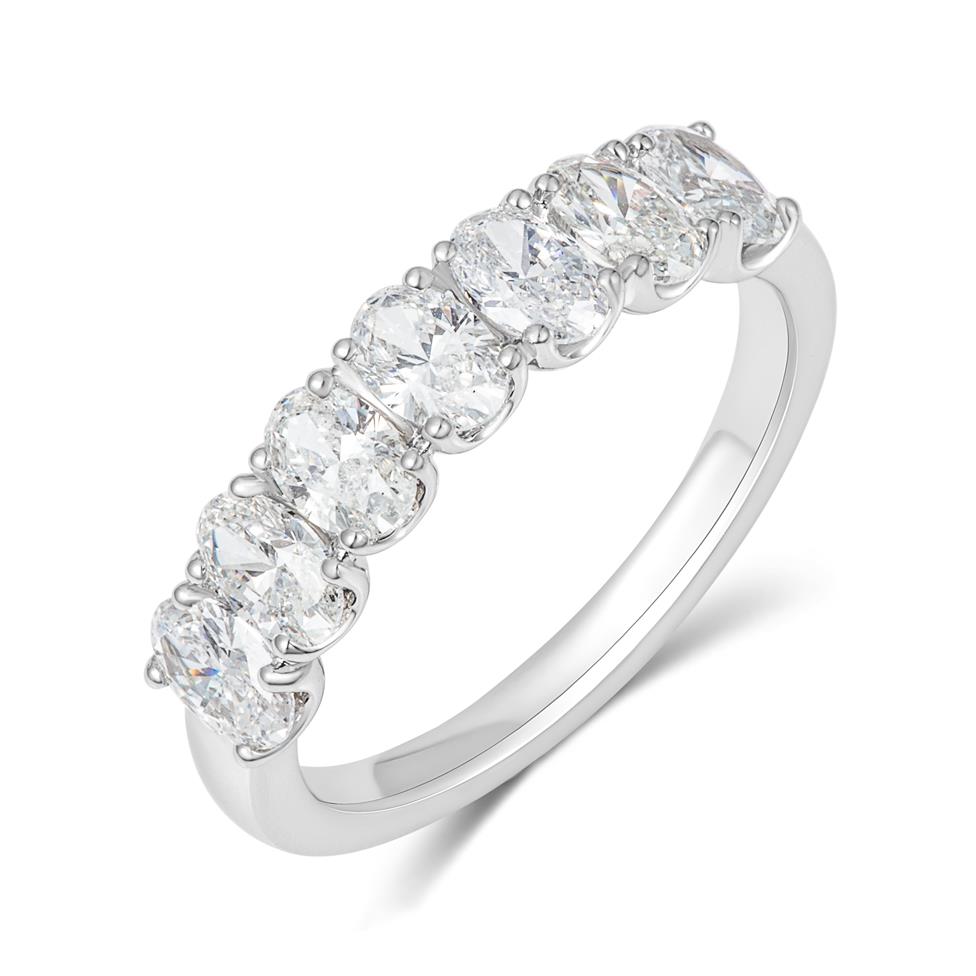 Platinum Oval Diamond Eternity Ring 1.50ct Thumbnail Image 0