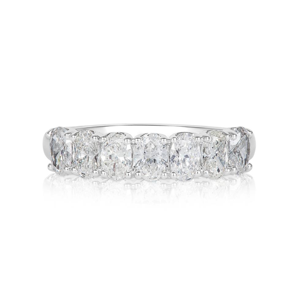 Platinum Oval Diamond Eternity Ring 1.50ct Thumbnail Image 1