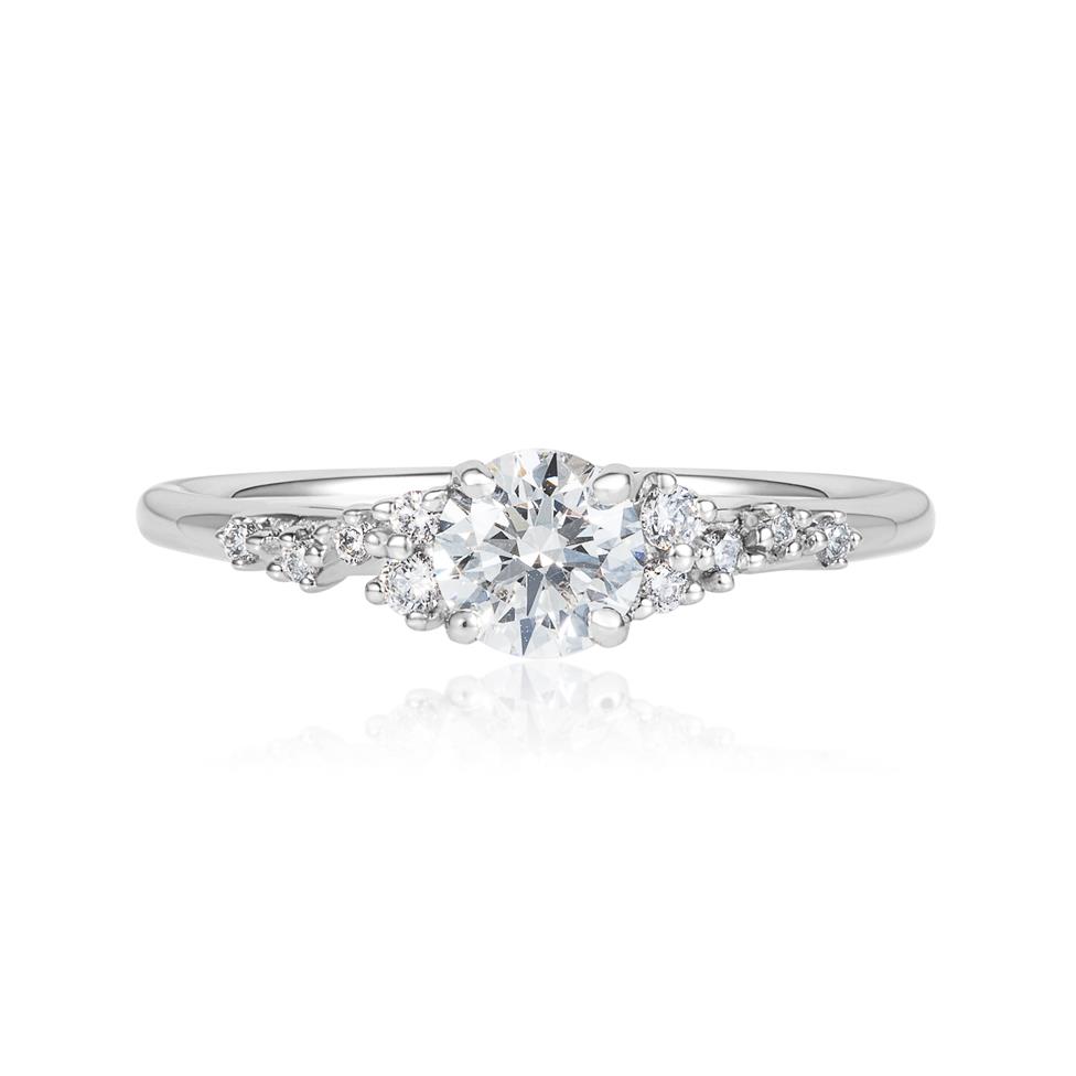 Stardust Platinum Diamond Engagement Ring 0.50ct Thumbnail Image 1