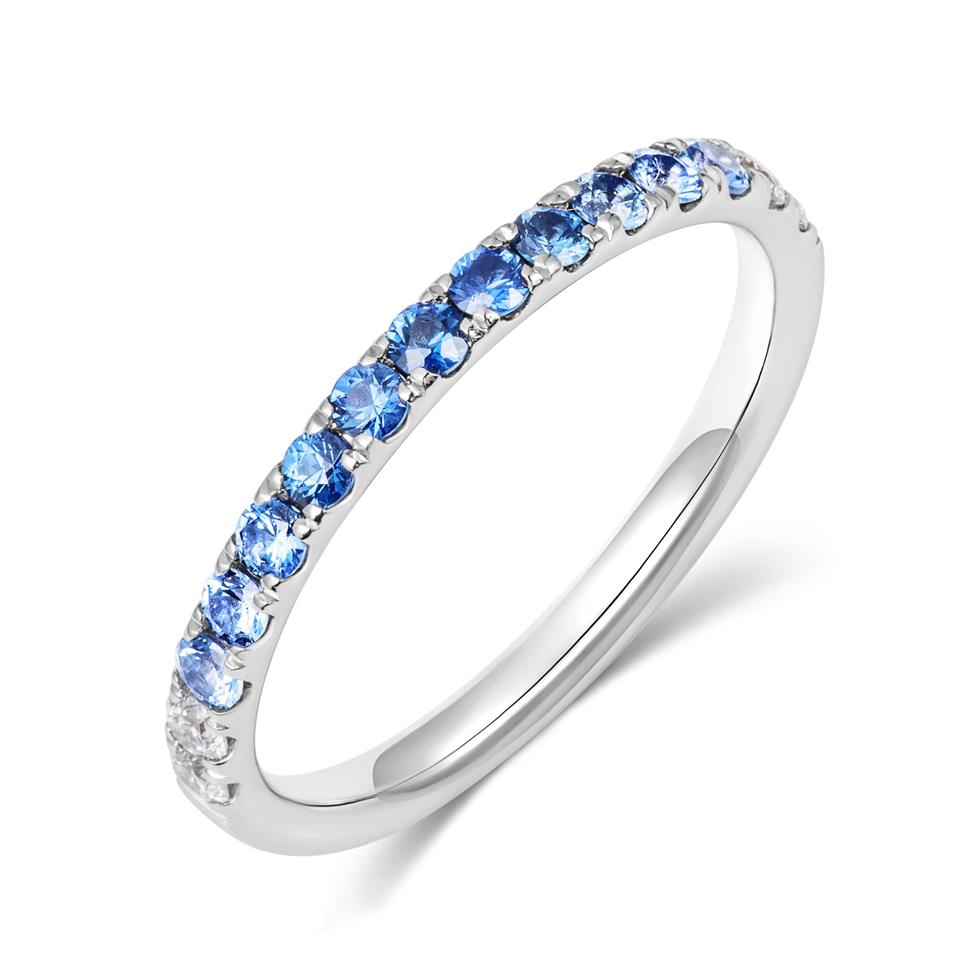 Bonbon 18ct White Gold Sapphire Eternity Ring Thumbnail Image 0
