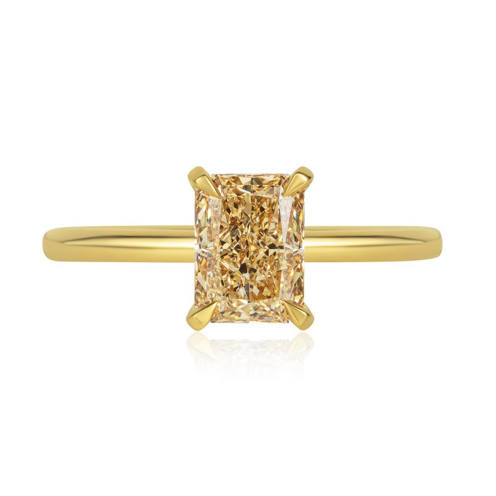 18ct Yellow Gold Fancy Yellow Diamond Engagement Ring 1.30ct Thumbnail Image 1