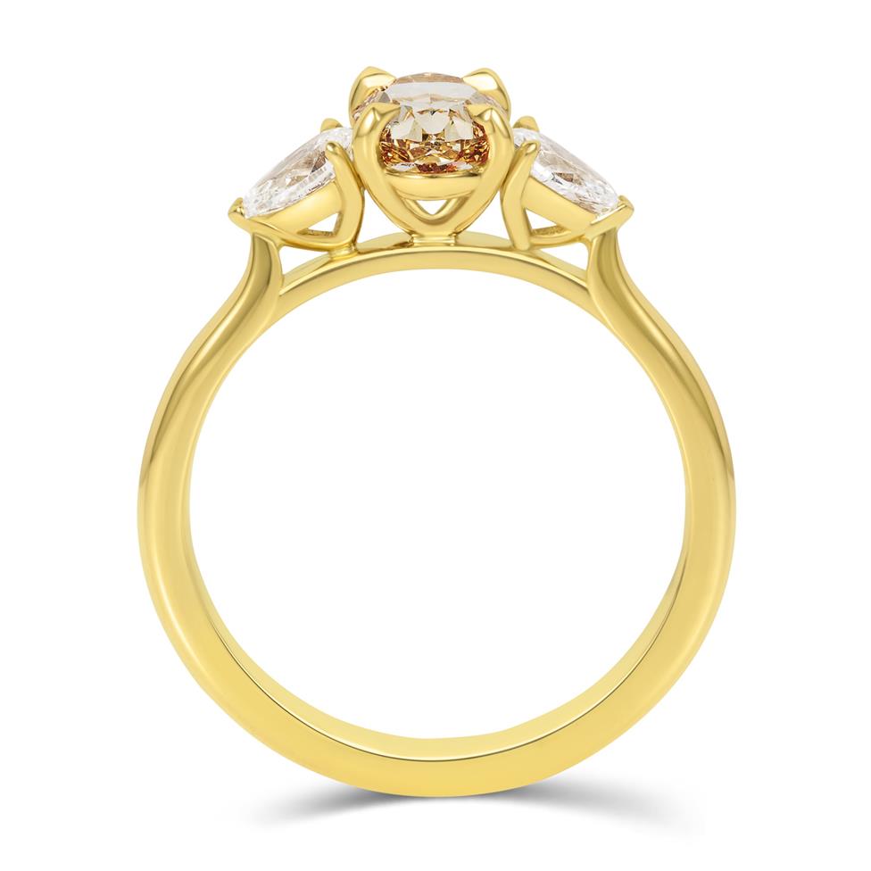 18ct Yellow Gold Fancy Yellow Diamond Engagement Ring 1.09ct Thumbnail Image 2