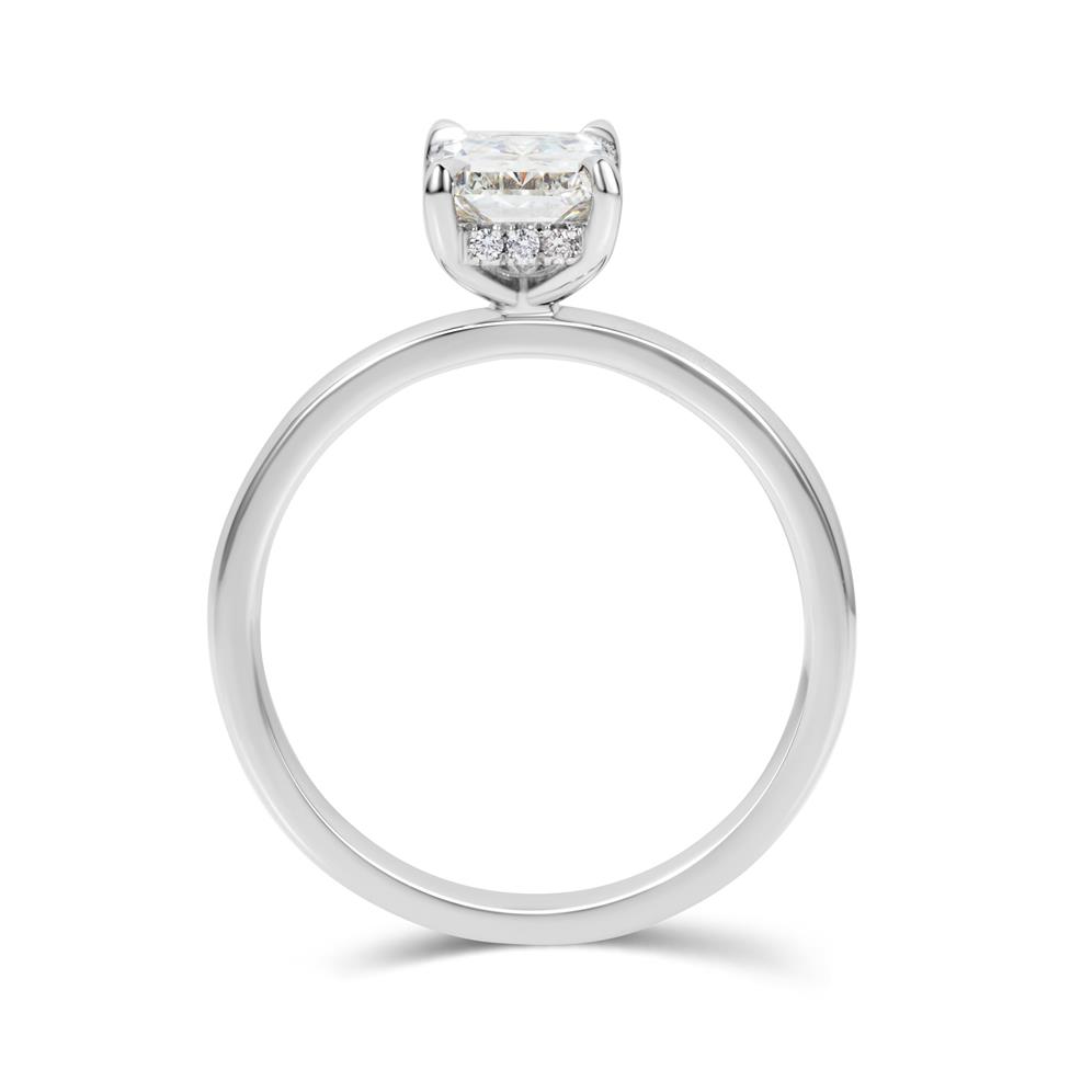 Platinum Radiant Diamond Engagement Ring 1.51ct Thumbnail Image 2