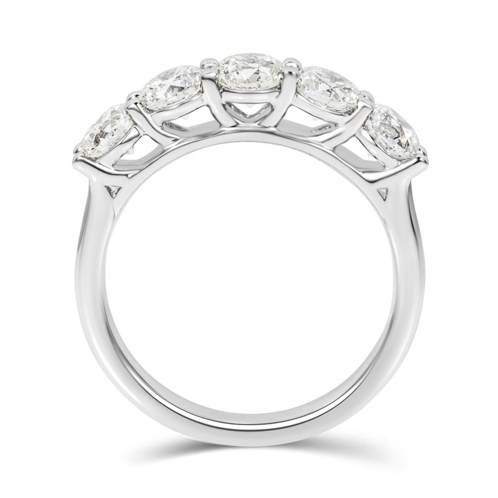 Platinum Diamond Five Stone Half Eternity Ring 1.50ct  Thumbnail Image 2