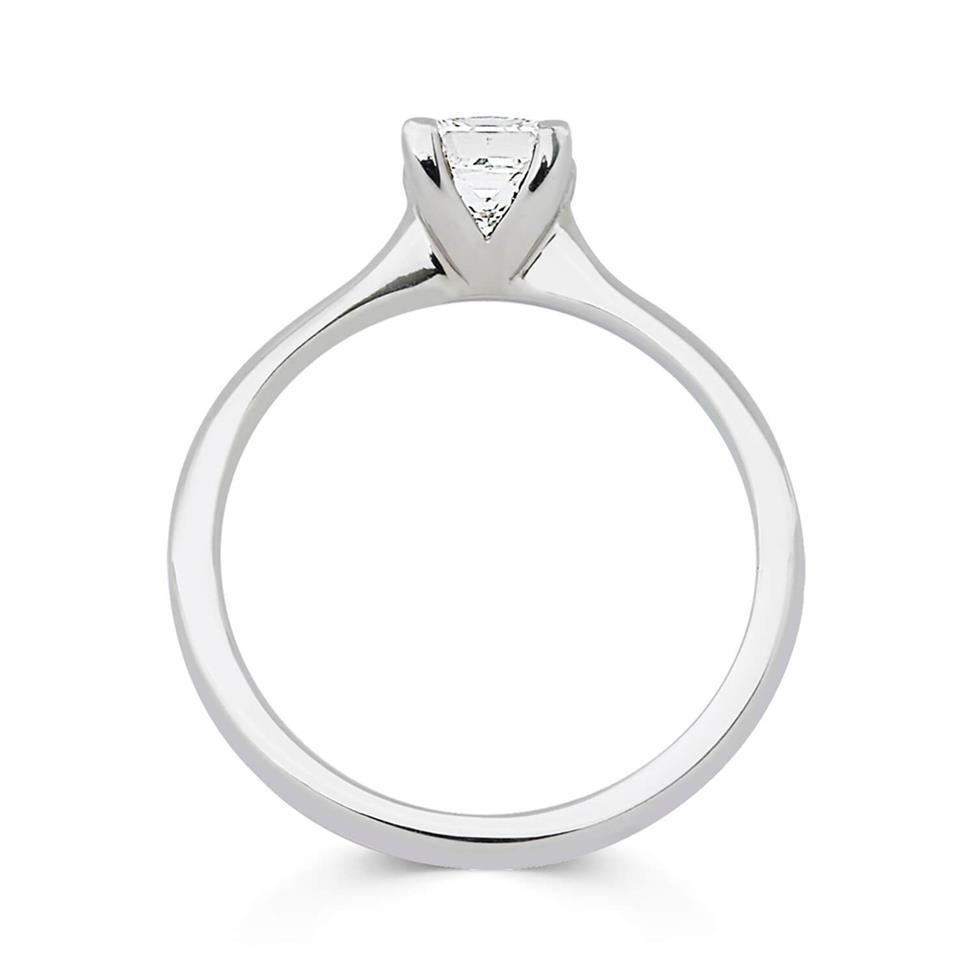 Platinum Princess Cut Diamond Solitaire Engagement Ring 0.70ct Thumbnail Image 1