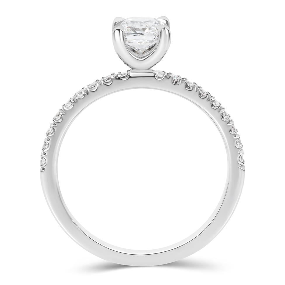 Platinum Radiant Diamond Engagement Ring 0.86ct Thumbnail Image 2