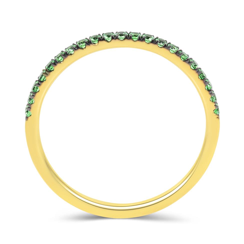 18ct Yellow Gold Tsavorite Half Eternity Ring 0.22ct Thumbnail Image 2