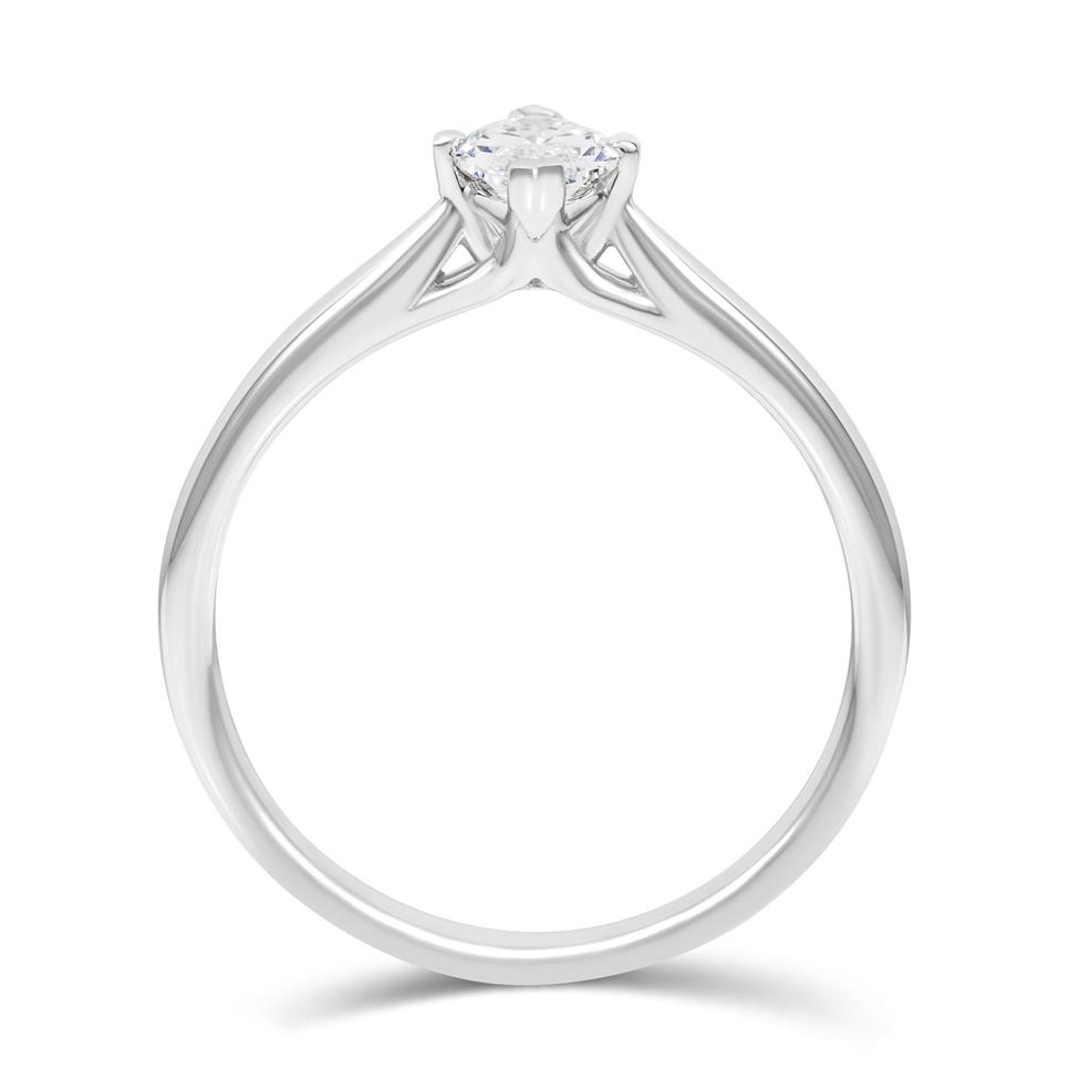 Platinum Marquise Diamond Engagement Ring 0.50ct Thumbnail Image 2