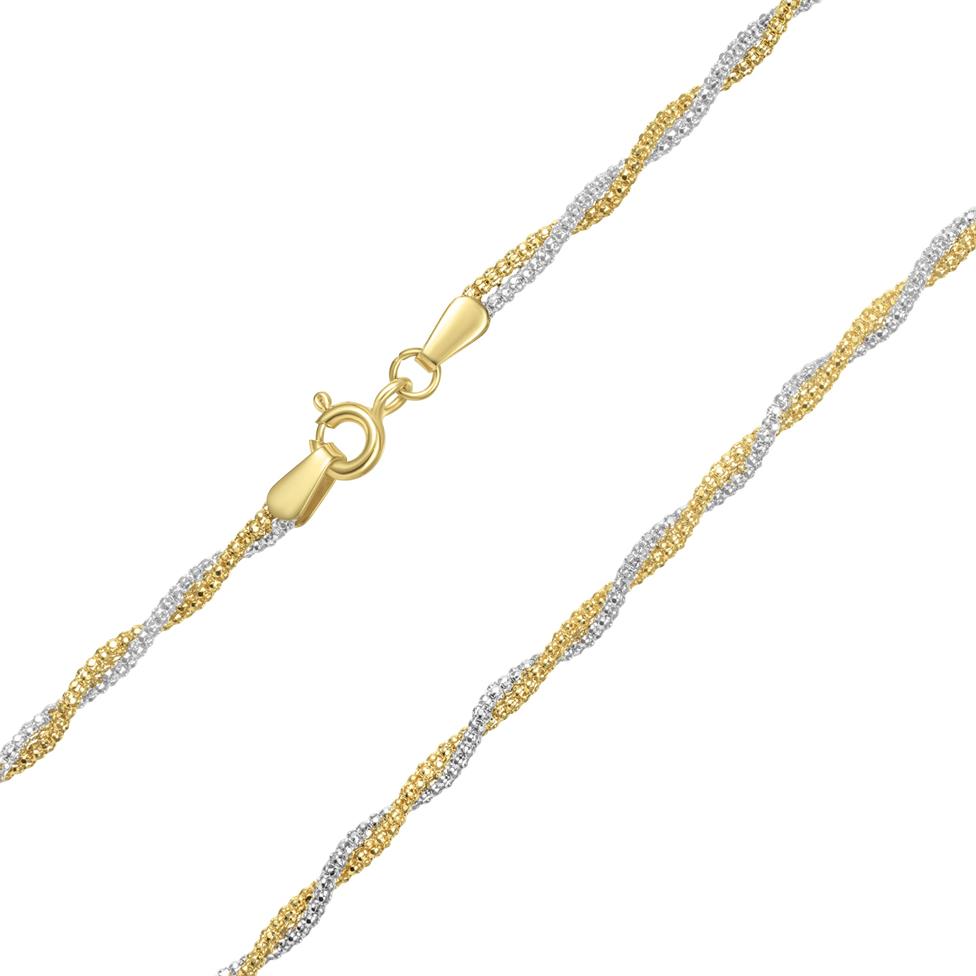 18ct Two Colour Gold Twisted Bracelet  Thumbnail Image 1