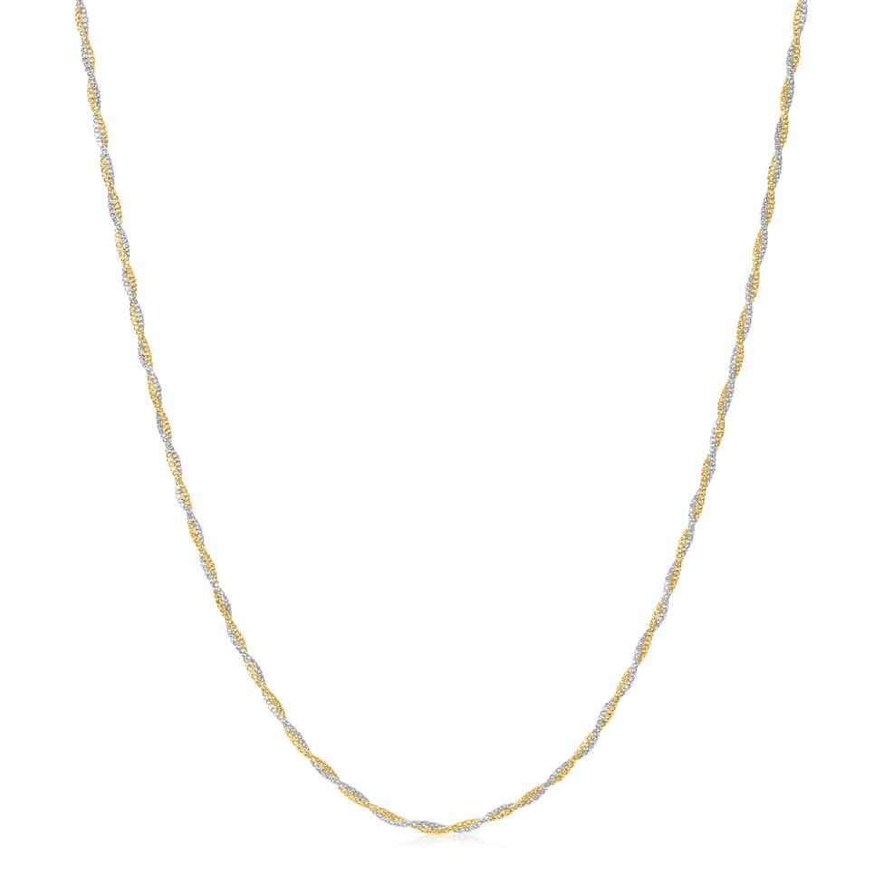 18ct Two Colour Gold Twisted Necklace  Thumbnail Image 0