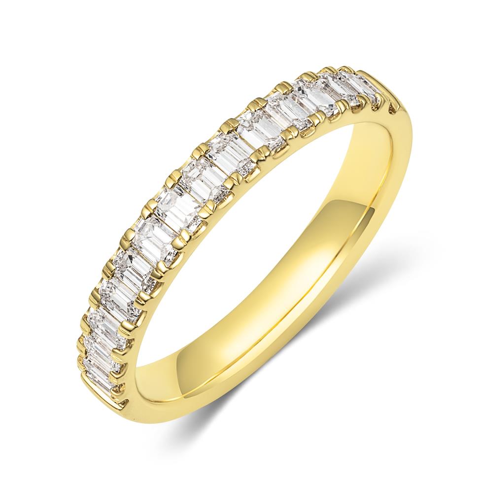 18ct Yellow Gold Diamond Half Eternity Ring 0.65ct Thumbnail Image 0