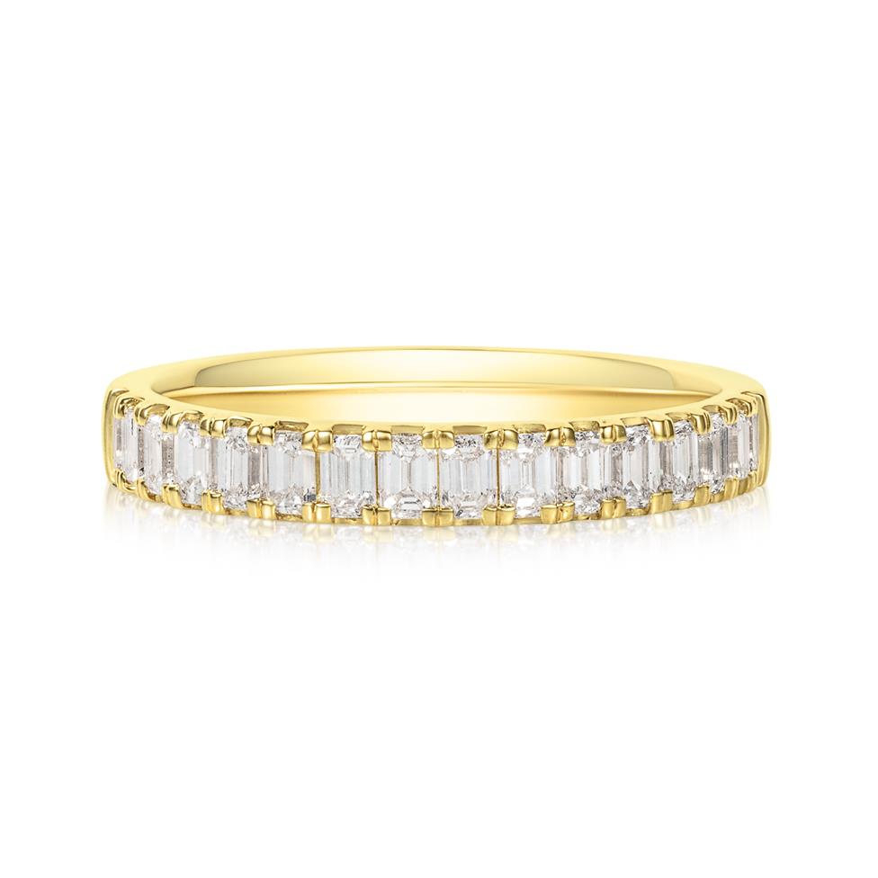 18ct Yellow Gold Diamond Half Eternity Ring 0.65ct Thumbnail Image 1