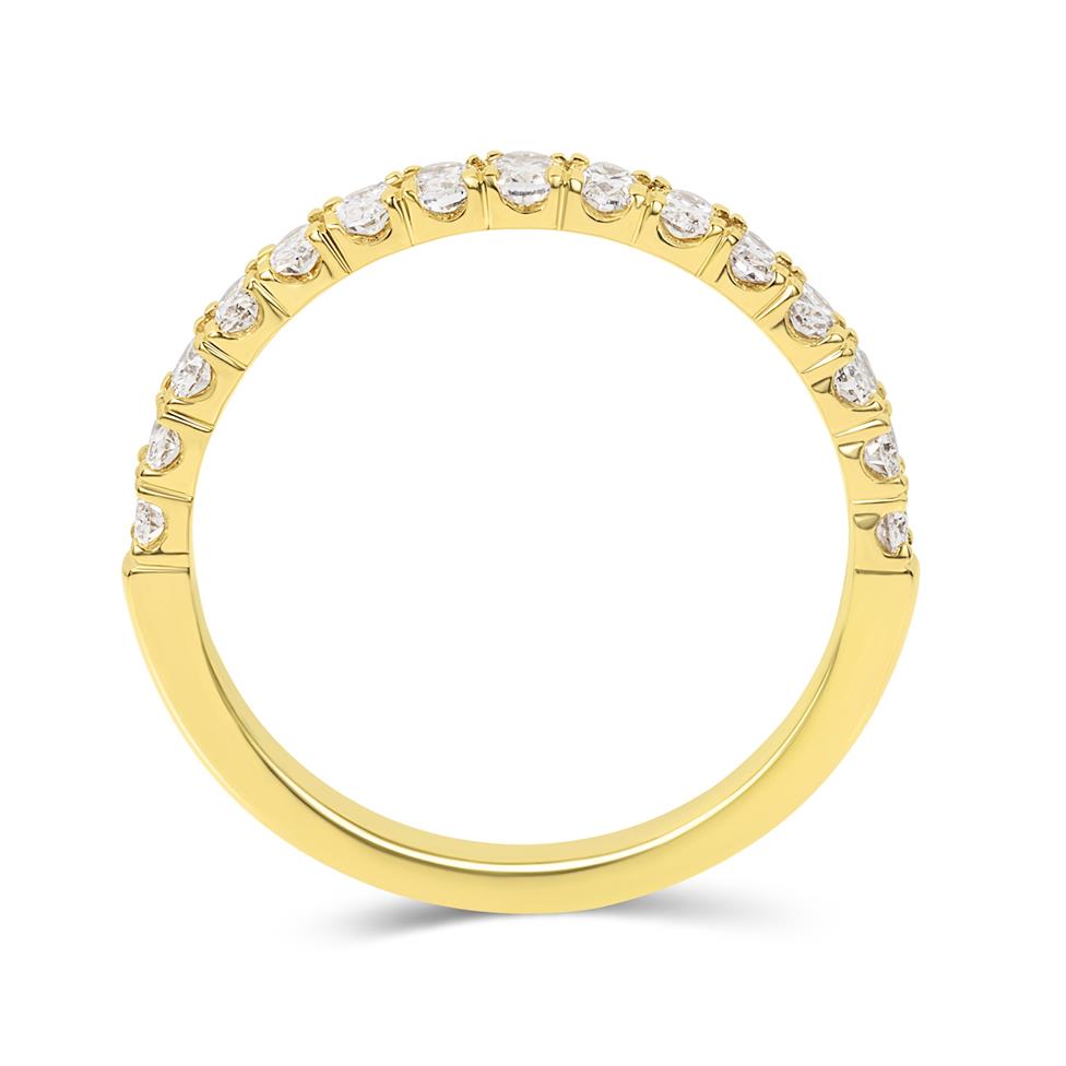 18ct Yellow Gold Diamond Half Eternity Ring 0.65ct Thumbnail Image 2