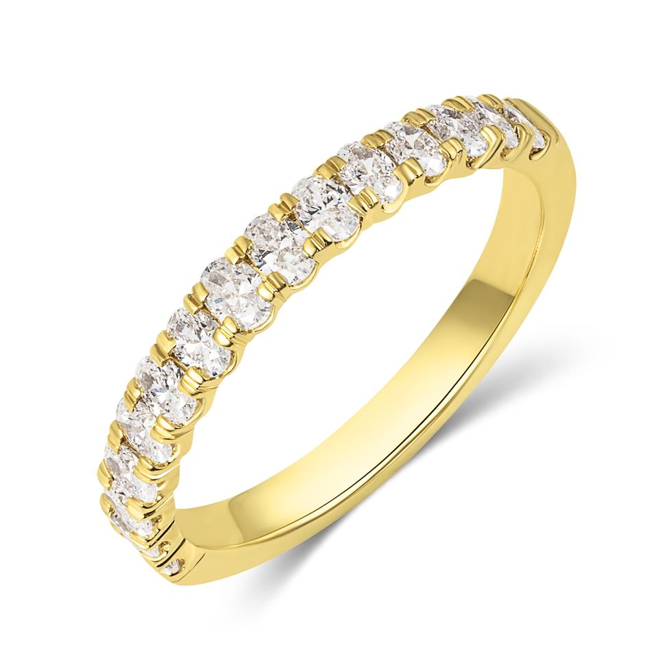 18ct Yellow Gold Diamond Half Eternity Ring 0.65ct Thumbnail Image 0