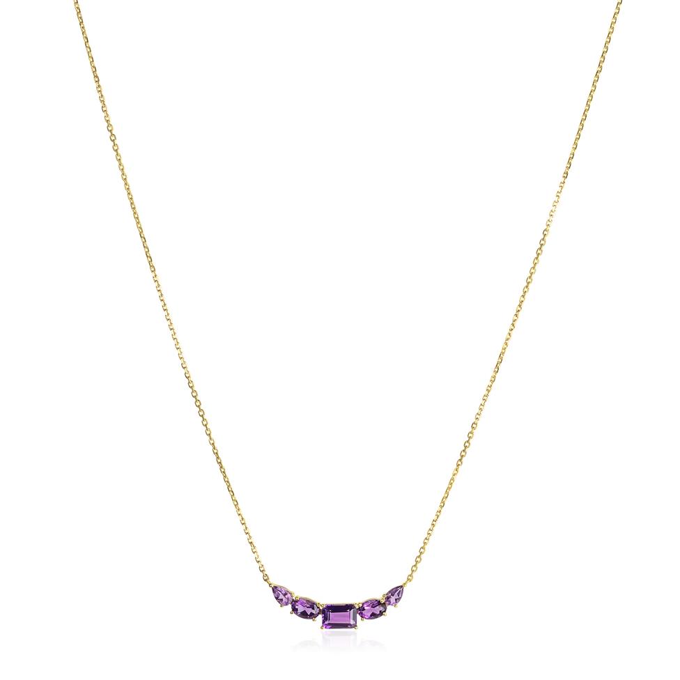 Bonbon 18ct Yellow Gold Amethyst Necklace Thumbnail Image 1