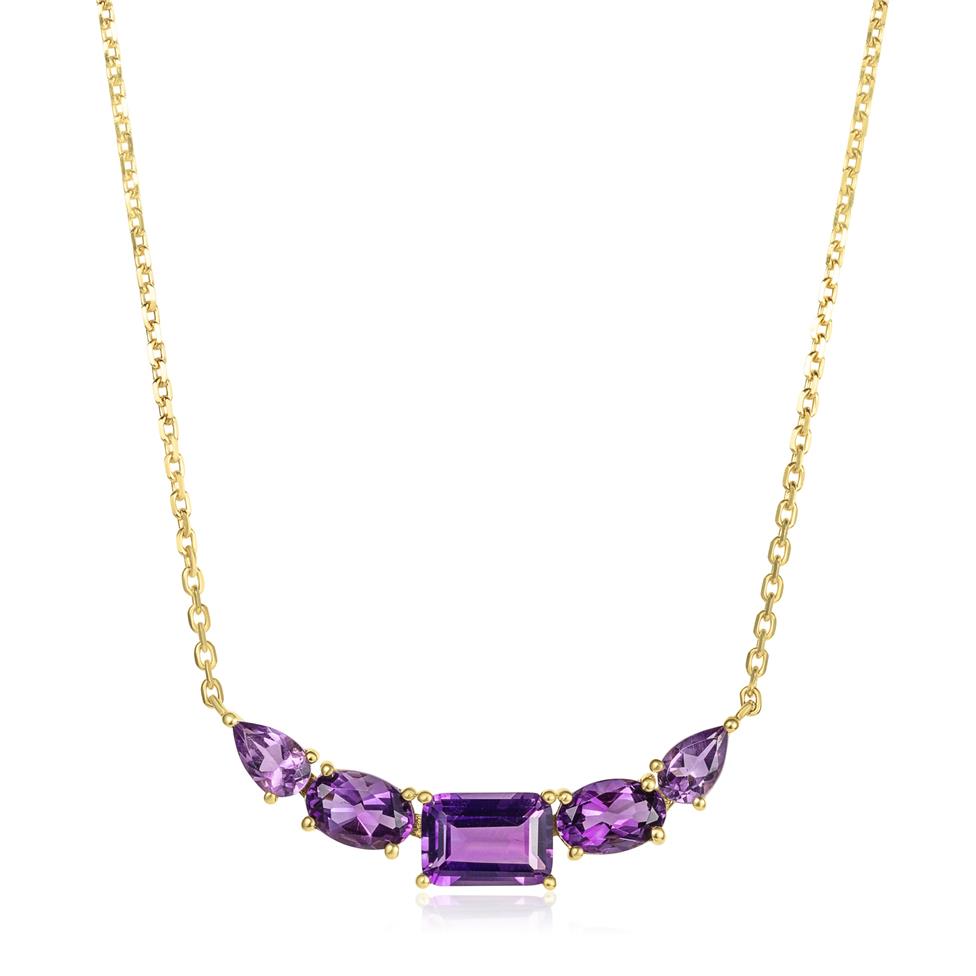 Bonbon 18ct Yellow Gold Amethyst Necklace Thumbnail Image 0