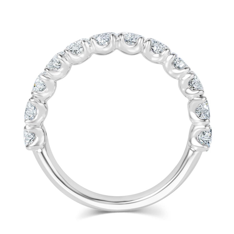 Platinum Heart Shape Diamond Half Eternity Ring 1.50ct Thumbnail Image 2