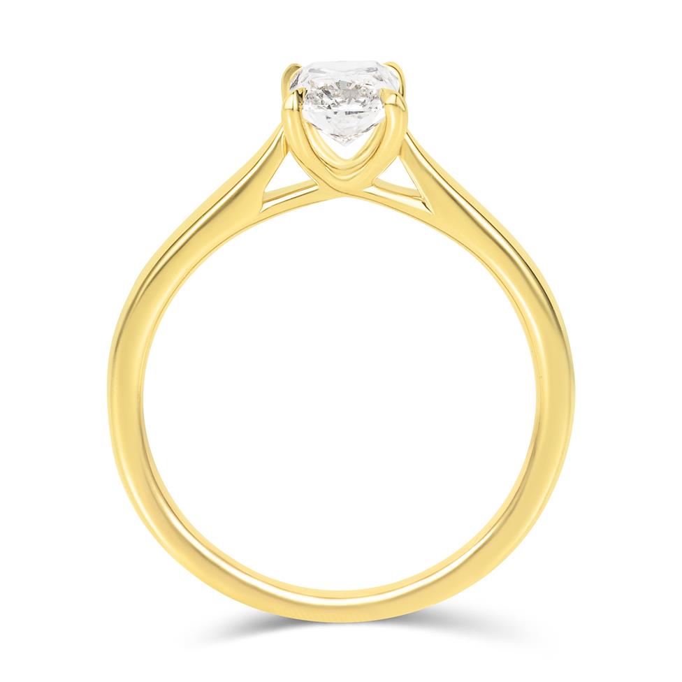 18ct Yellow Gold Radiant Cut Diamond Solitaire Engagement Ring 0.90ct Thumbnail Image 2