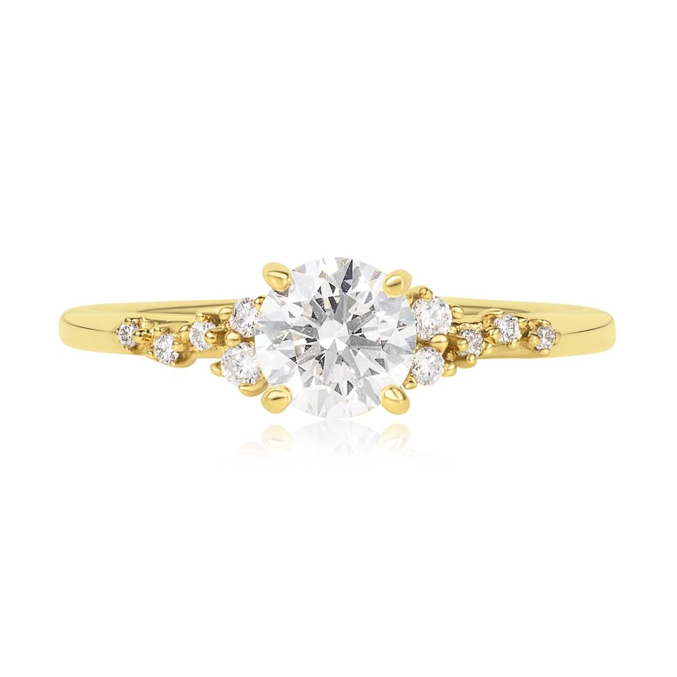 Stardust 18ct Yellow Gold Diamond Engagement Ring 0.70ct Thumbnail Image 1