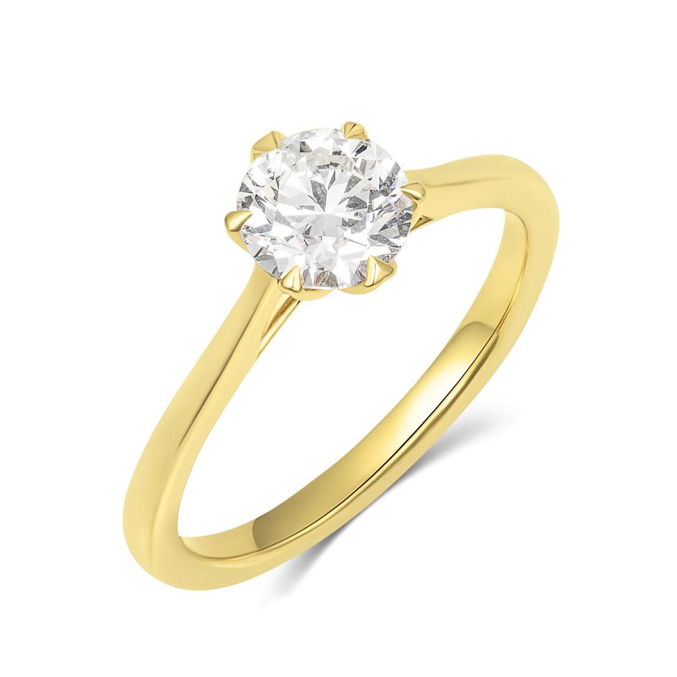 18ct Yellow Gold Diamond Solitaire Engagement Ring 1.00ct  Thumbnail Image 0