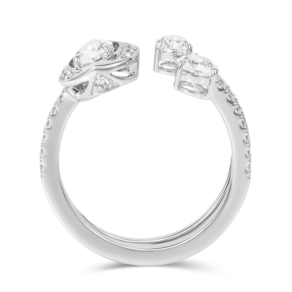 Theia 18ct White Gold Diamond Cocktail Ring Thumbnail Image 3