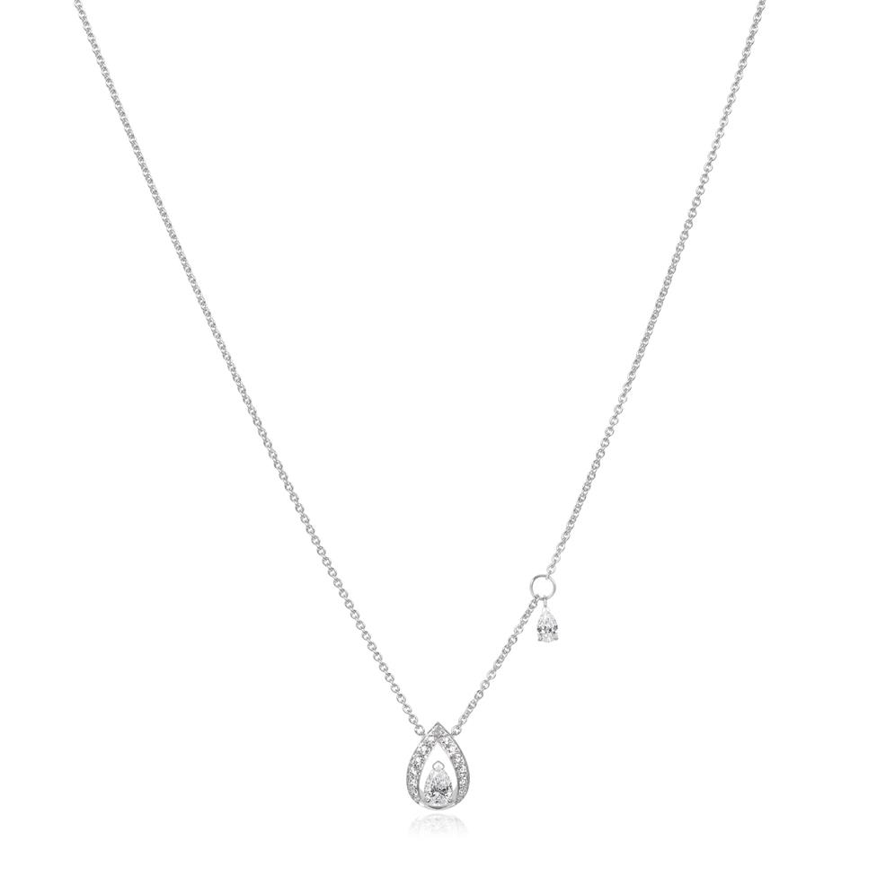 Theia 18ct White Gold Diamond Necklace Thumbnail Image 1