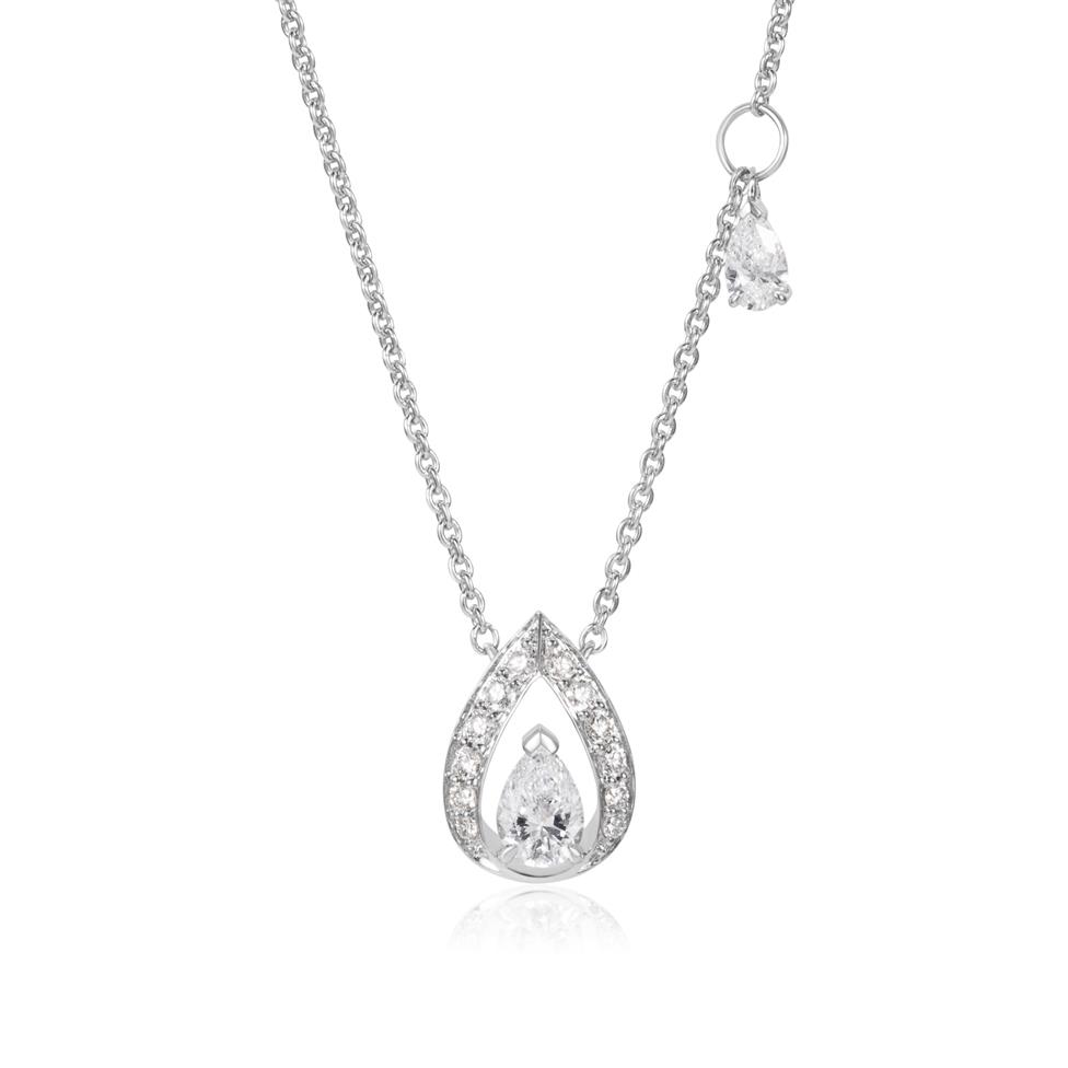 Theia 18ct White Gold Diamond Necklace Thumbnail Image 0