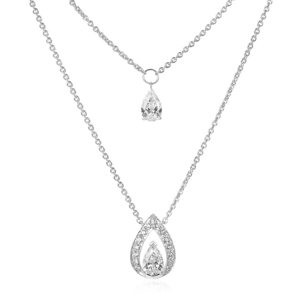 Theia 18ct White Gold Diamond Necklace Thumbnail Image 0