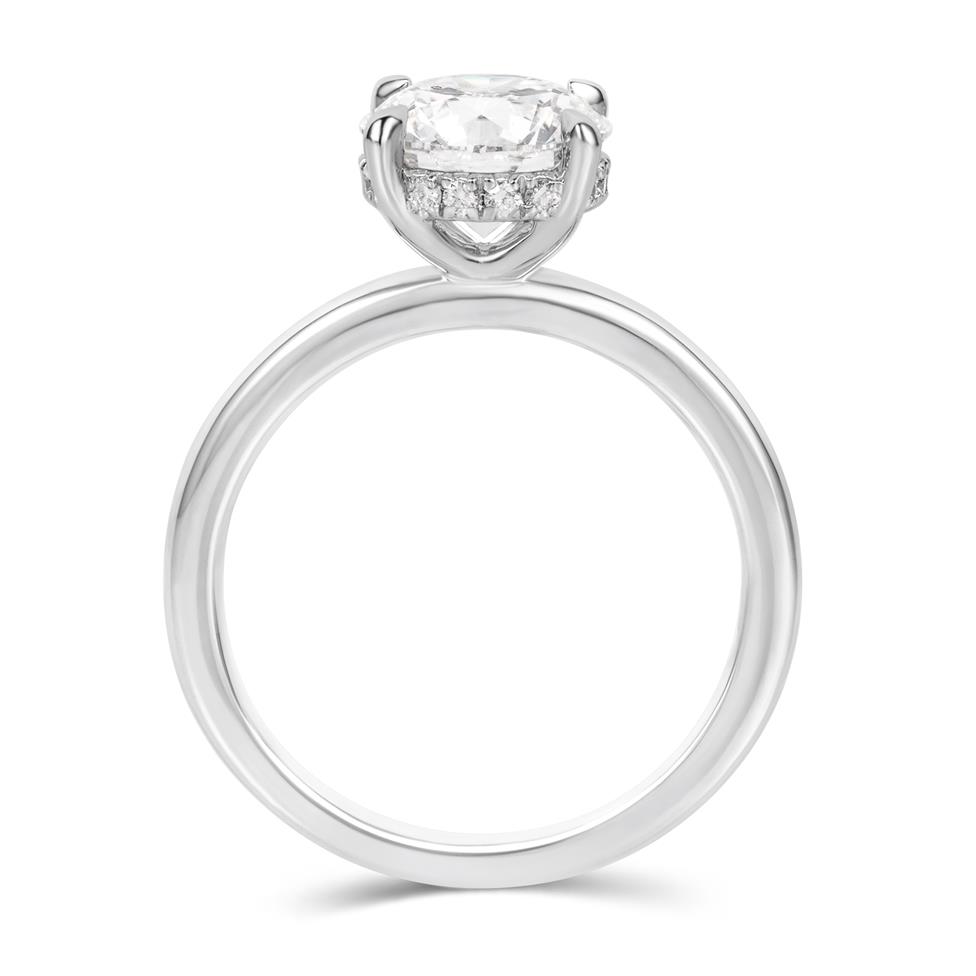 Platinum Lab Grown Round Diamond Engagement Ring 2.00ct Thumbnail Image 2