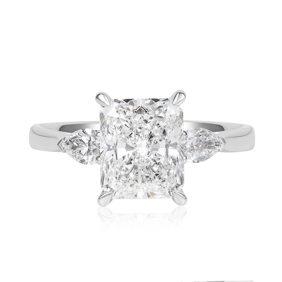 Platinum Lab Grown Radiant Diamond Engagement Ring 3.00ct Thumbnail Image 1