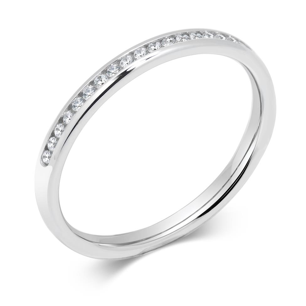 18ct White Gold Diamond Half Eternity Ring 0.12ct Thumbnail Image 0