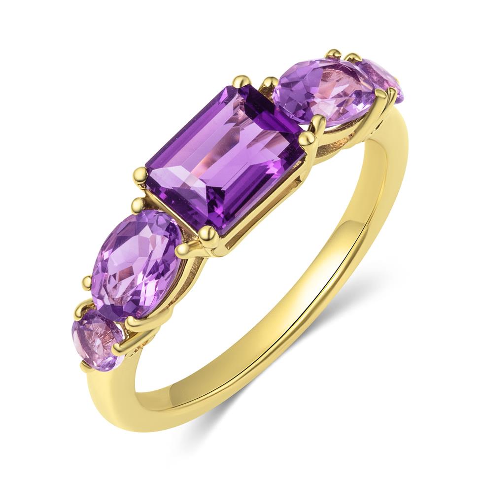 Bonbon 18ct Yellow Gold Amethyst Ring Thumbnail Image 0