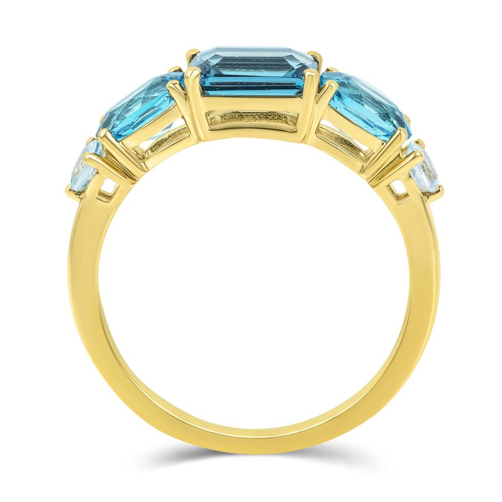 Bonbon 18ct Yellow Gold Blue Topaz Ring Thumbnail Image 2