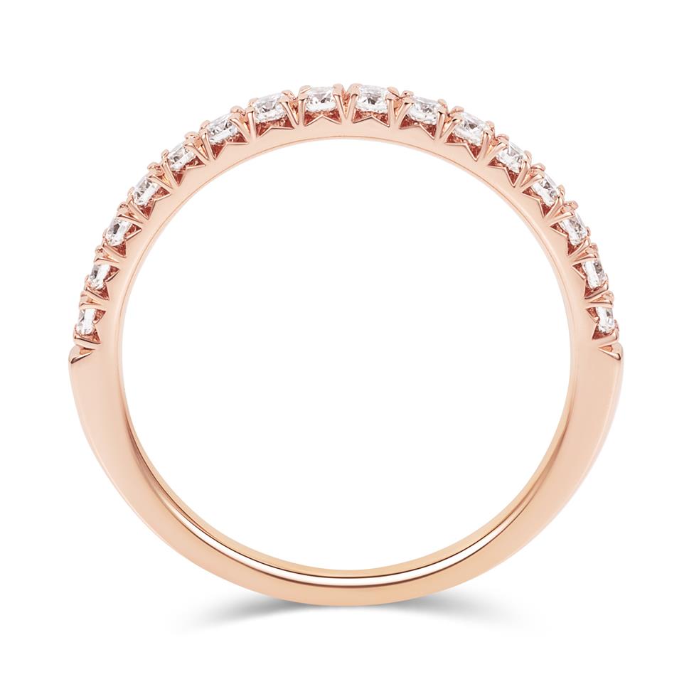 18ct Rose Gold Diamond Half Eternity Ring 0.34ct Thumbnail Image 2