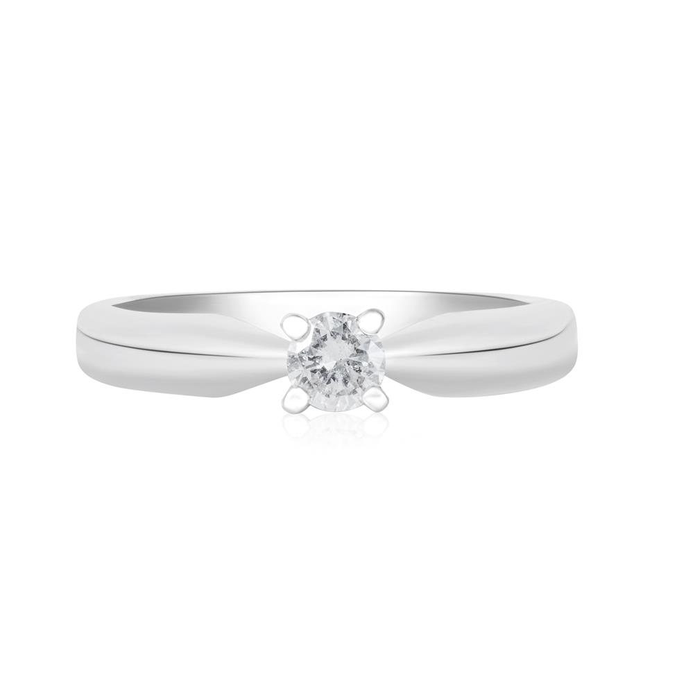 18ct White Gold Diamond Solitaire Ring 0.15ct Thumbnail Image 1