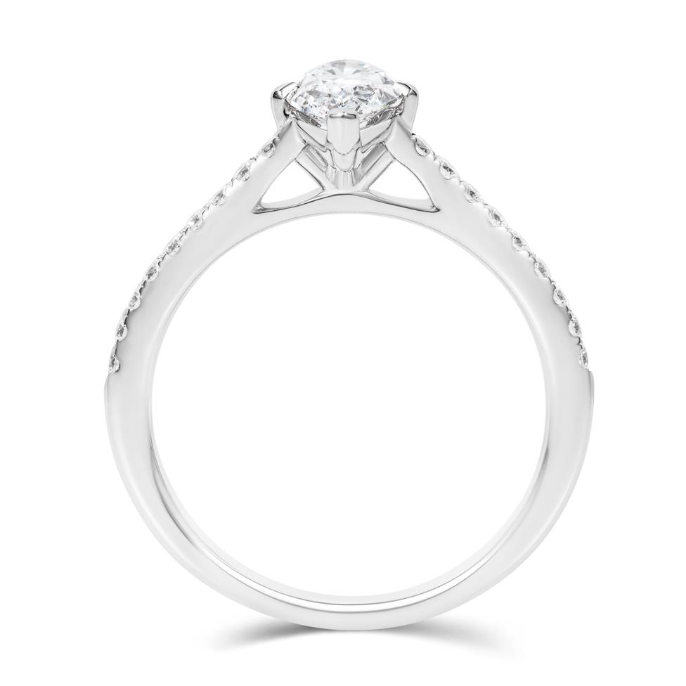 Platinum Marquise Shape Diamond Solitaire Engagement Ring 1.25ct Thumbnail Image 2