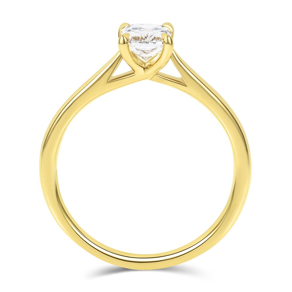 18ct Yellow Gold Radiant Diamond Solitaire Engagement Ring 0.80ct Thumbnail Image 2