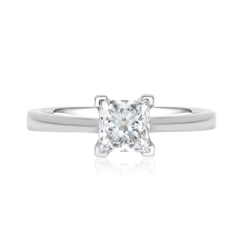 Platinum Princess Cut Diamond Solitaire Engagement Ring 1.00ct Thumbnail Image 1