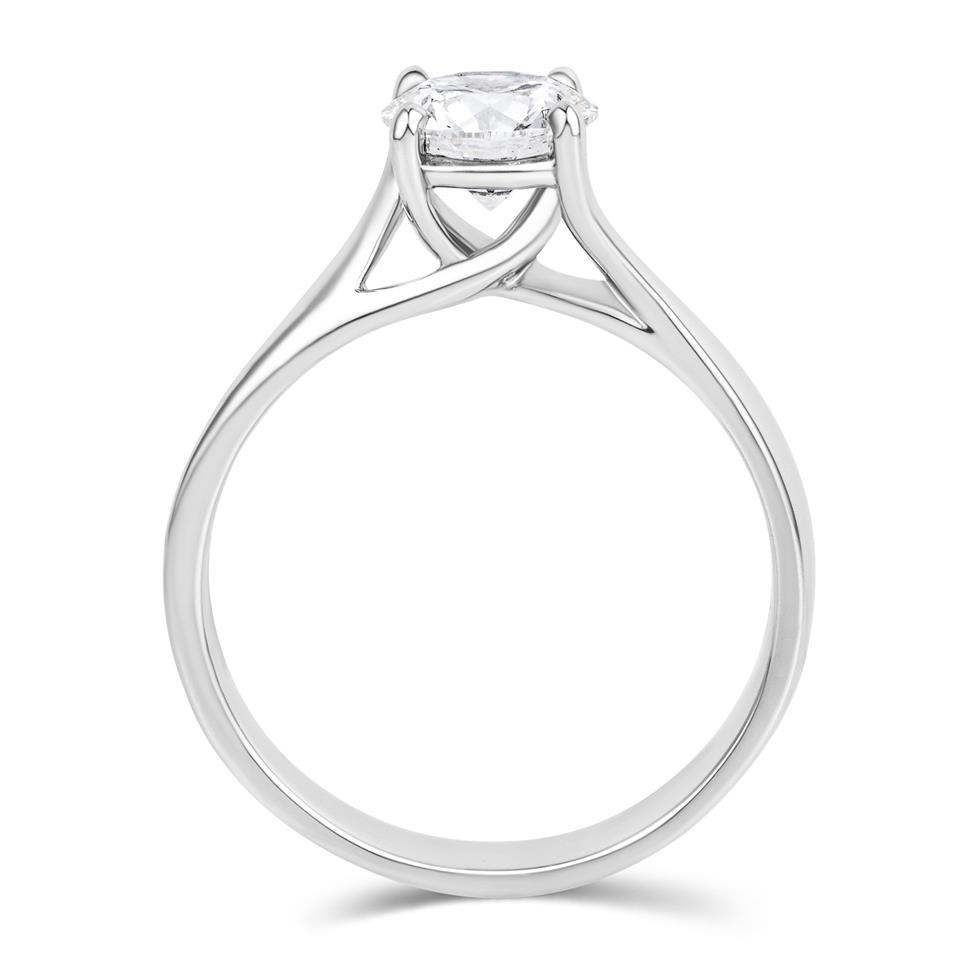 Platinum Twist Design Diamond Solitaire Engagement Ring 1.00ct Thumbnail Image 4